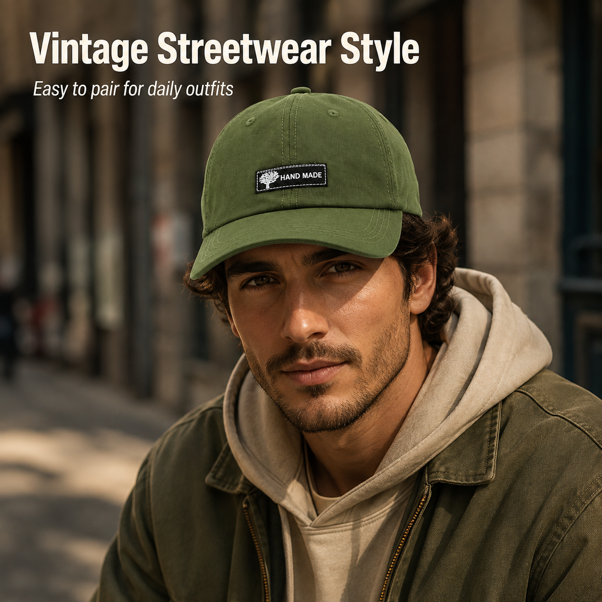 Men's Retro Pilot Baseball Cap Glasses-Ready Statement Style