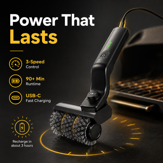 2-in-1 Cordless Electric Grill Brush & Spin Scrubber