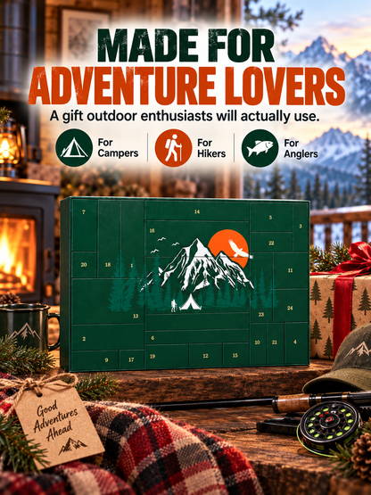 OUTDOOR LOVER FAVORITE | 24-Piece Camping Gear Advent Calendar Christmas Countdown Gift for Adults