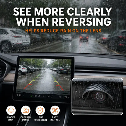 4-Piece Rearview Camera Rain Cover Set Universal Weather Shield for Clearer Parking View