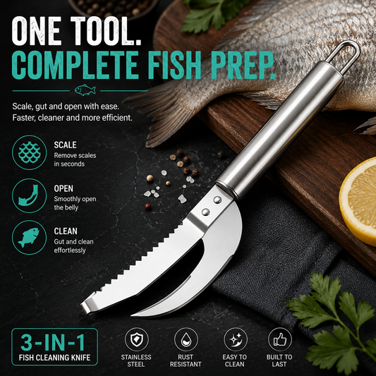 2026 3-in-1 Fish Scaler & Cleaning Knife