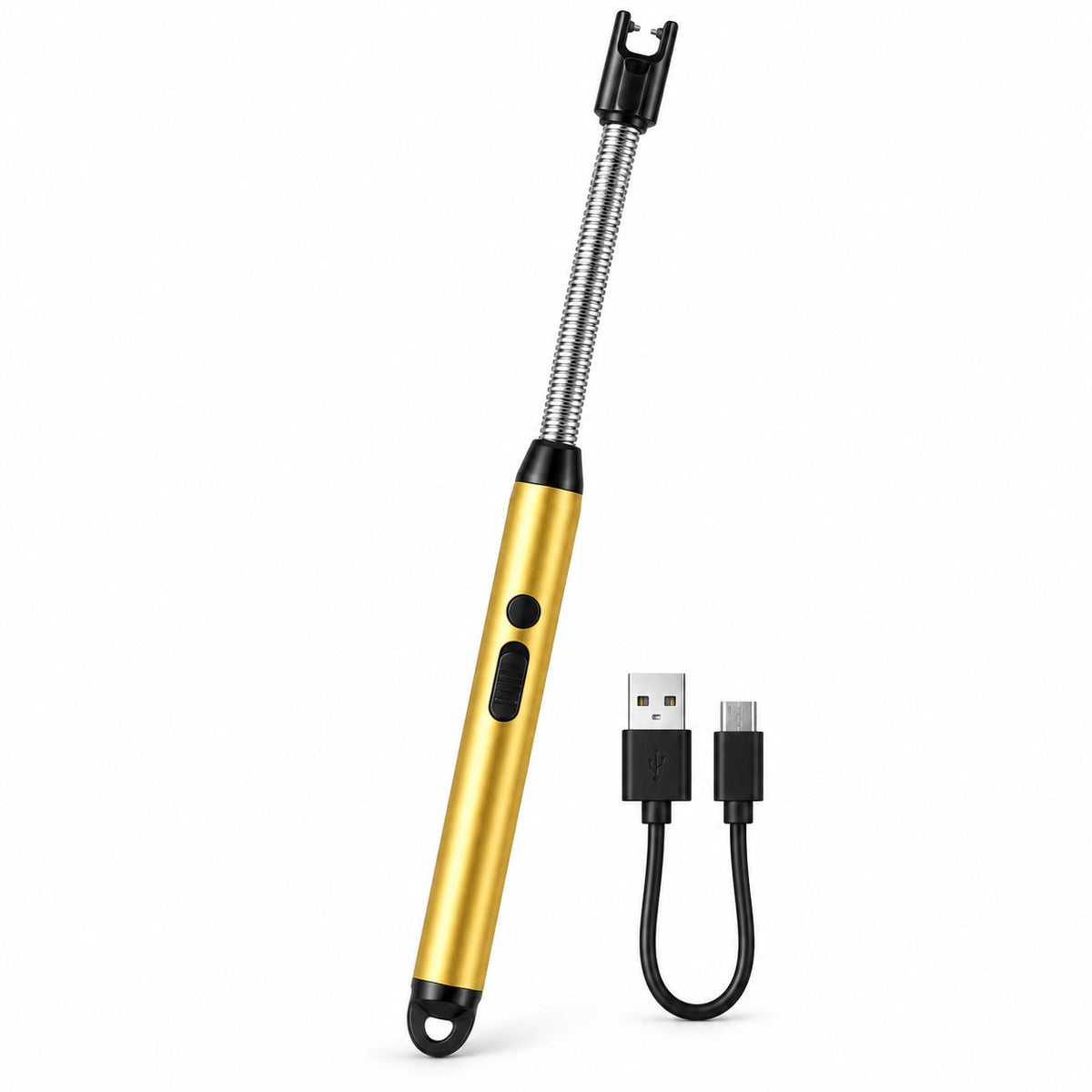 Universal 360-Degree Flexible Pulse Arc Lighter with LED Battery Indicator and Windproof Design