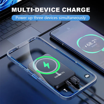 Professional Magnetic Charger for Travelers & Professionals | 22.5W Wired & 15W Wireless | 10,000 mAh | Fast Delivery!