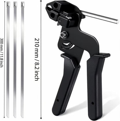 304 Stainless Steel Zip Tie Kit Heavy Duty (4X Stronger Than Plastic)