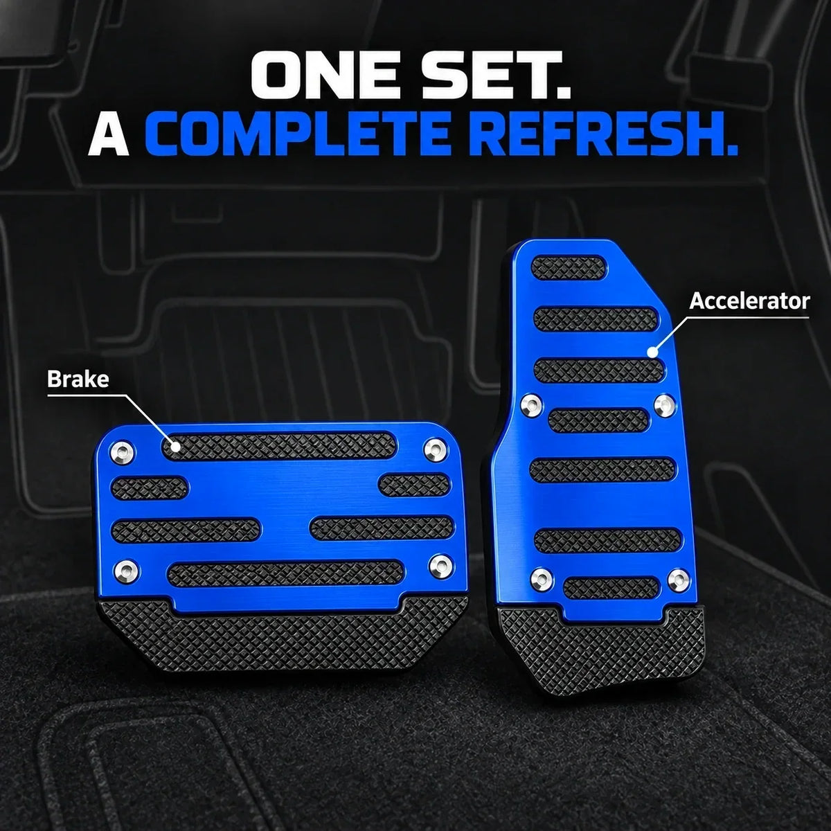 Universal Anti-Slip Car Pedal Covers, Automatic Brake and Gas Foot Pedal Accessories