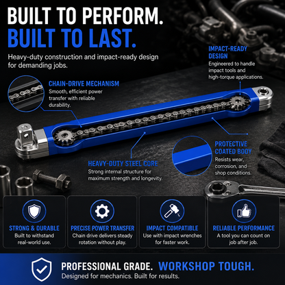 3/8' Offset Extension Wrench Set Reach Tight Bolts Without Removing Parts
