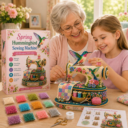 Spring Hummingbird Sewing Machine 3D Spring Limited Keepsake Edition