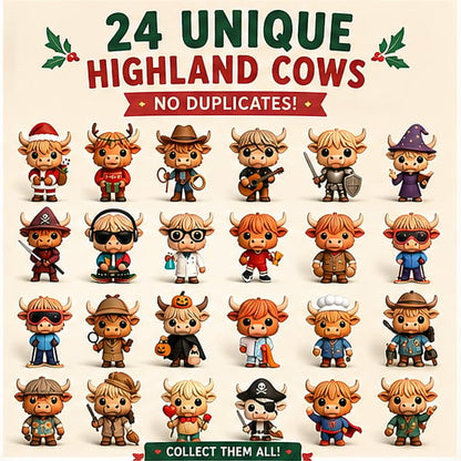 2026 Highland Cow Advent Calendar | Every Day Brings Surprises