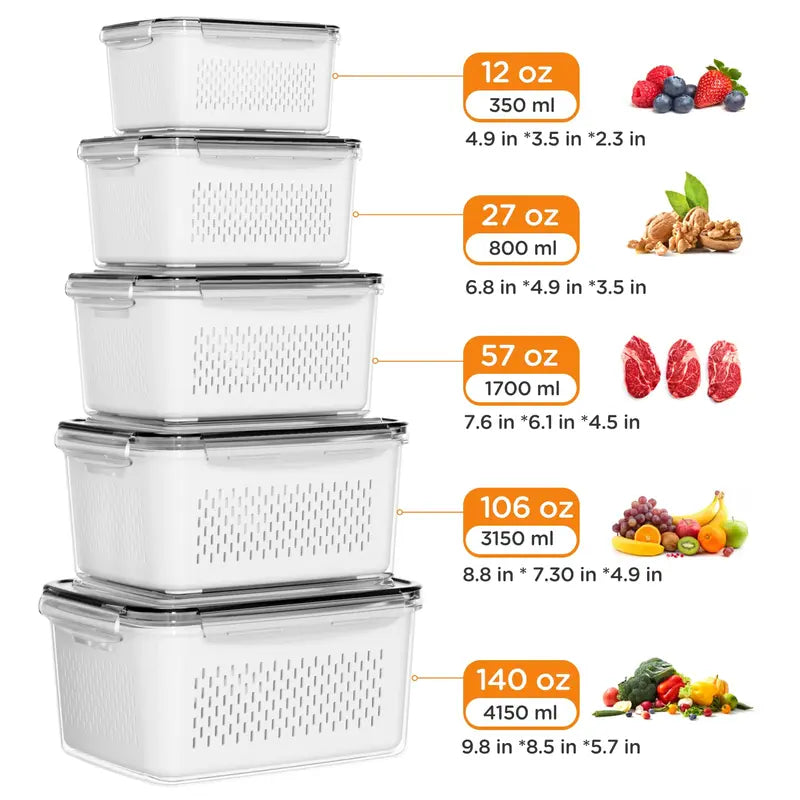 3 Pack Fridge Organizers and Storage