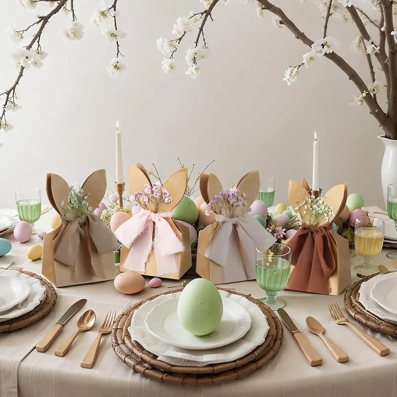 Easter Bunny Ear Kraft Bags | Cute Party Gift & Candy Packaging