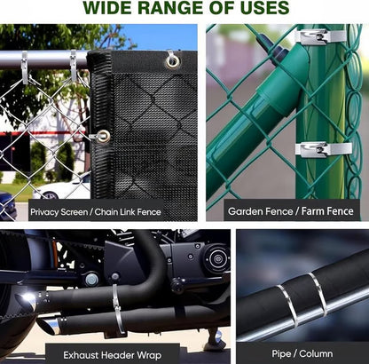 304 Stainless Steel Zip Tie Kit Heavy Duty (4X Stronger Than Plastic)