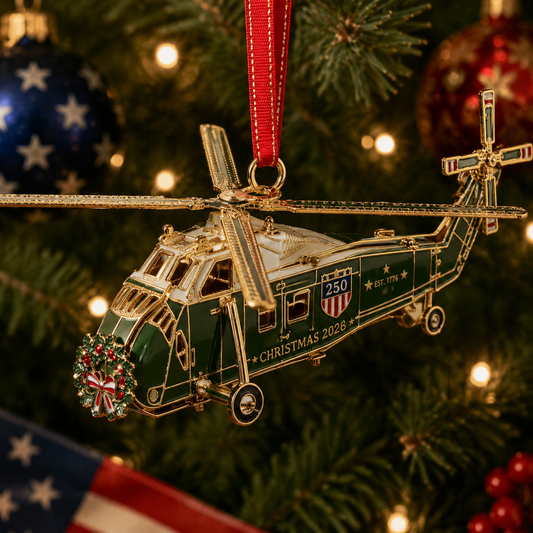 250th Anniversary Edition Helicopter Ornament