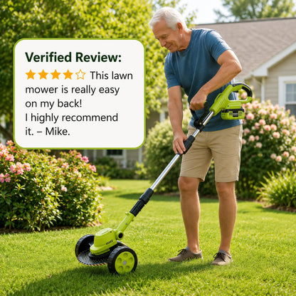 21V 3-in-1 Cordless String Trimmer, Edger & Mini Mower 2 Batteries Included