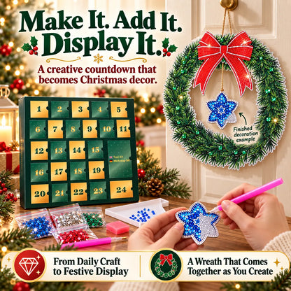 Beginner-Friendly 24-Day Diamond Art Wreath Advent Calendar Craft Your Christmas Countdown