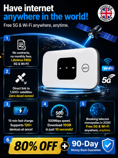 5G+ Portable WiFi Hotspot One-Time Purchase, No Monthly Fees