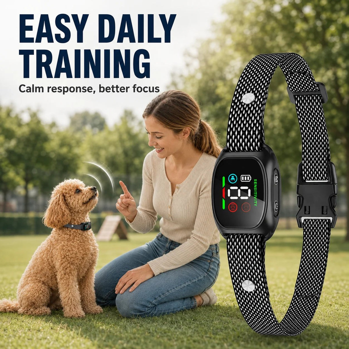 Anti Bark Collar Smart anti false triggering filters out other barks. IP67 waterproof & USB rechargeable worry free