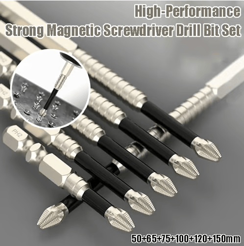 High-Magnetic Screwdriver Drill Bit Set
