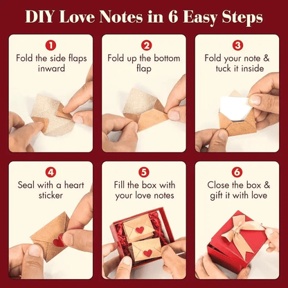 [ ]Love Letters Valentine's Collection | 60 Handwritten Notes & Envelopes | Timeless Romantic Gift