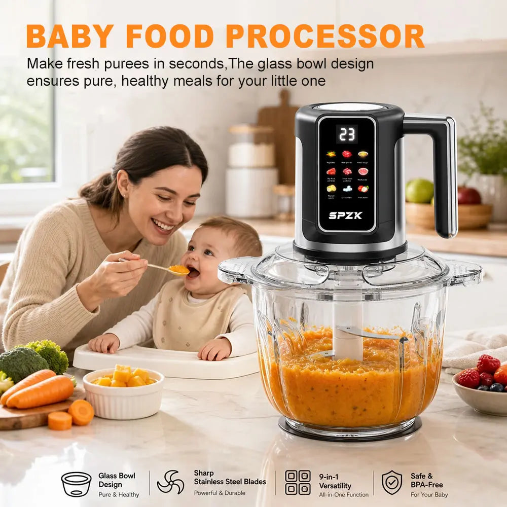 2L Color Screen 110V Electric Multi-Function Meat Grinder