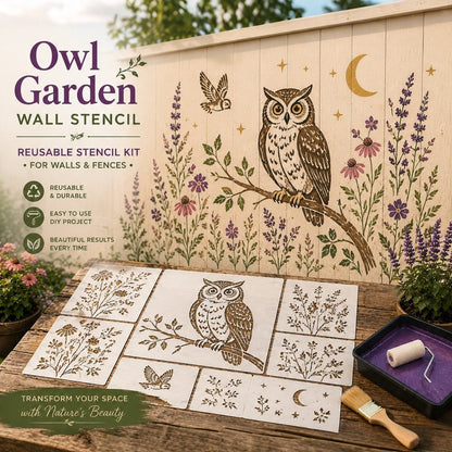 Garden Bloom Wall Stencil Kit | DIY Garden Painting Templates for Every Space