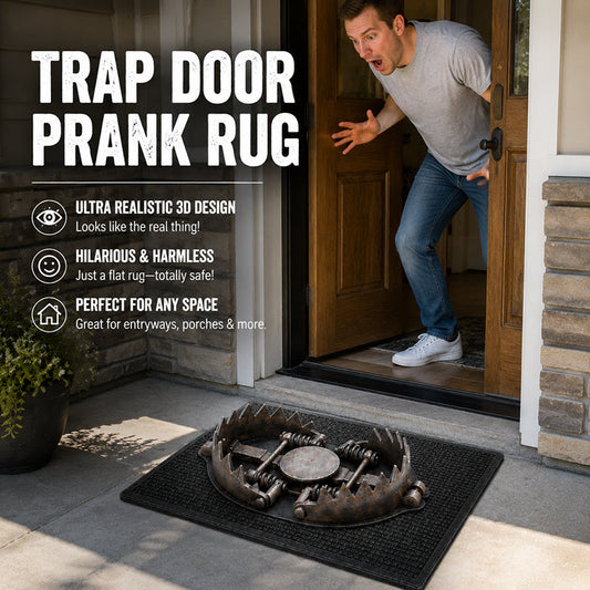 3D Trap Illusion Door Mat Funny Halloween Prank Entrance Rug