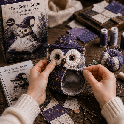 Wise Owl Quilted Tissue Box DIY Sewing Kit
