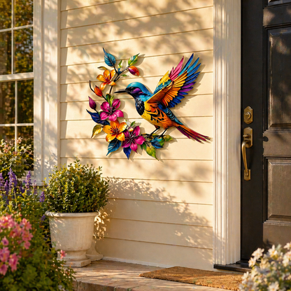 2026 - Hummingbird Bloom Metal Wall Art