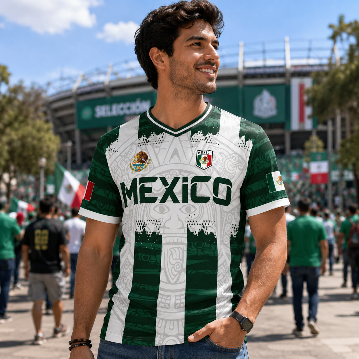 2026 Mexico Aztec Calendar Soccer Jersey