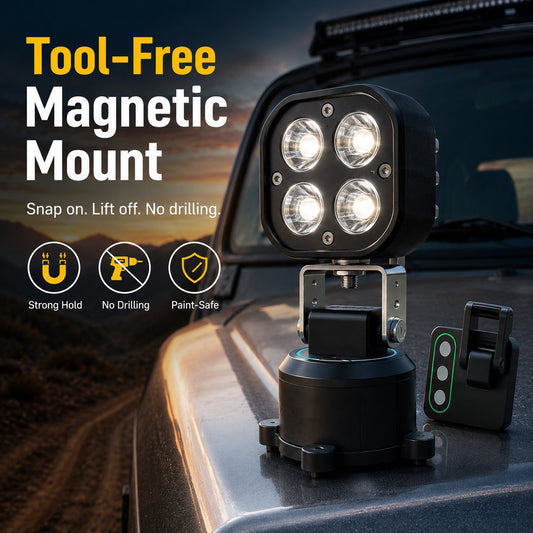 360 Omni Directional Magnetic LED Pod Light, Portable Camping LED Work Light for Outdoor, Car, Emergency