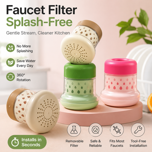 2pcs -360 Splash-Free Faucet Filter Save Water & Wash Better