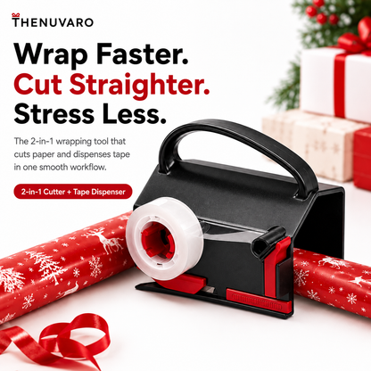2-in-1 Wrapping Cutter & Tape Dispenser