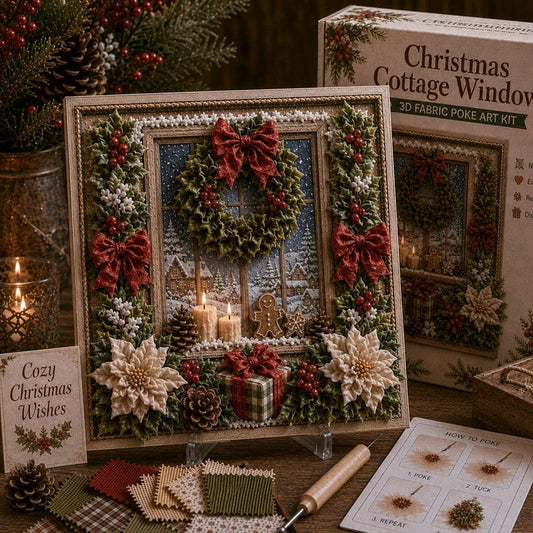3D-kerststof-poke-art-set & Get