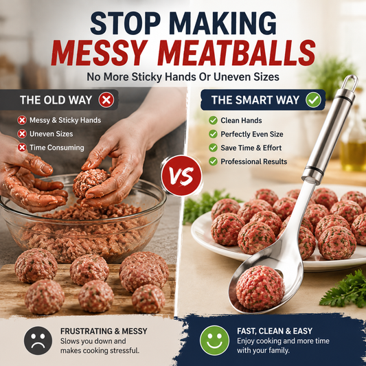 2-Pack Stainless Steel Meatball Maker Spoon Make Perfect Meatballs Without Messy Hands