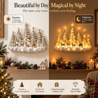 Winterglow Grove Lighted Woodland Christmas Wall Decor
