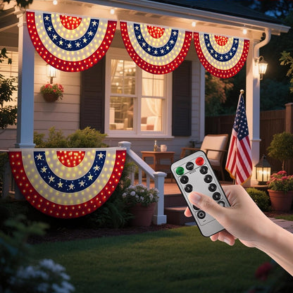 3 x 6 Ft LED Patriotic Bunting Banner for America s 250th
