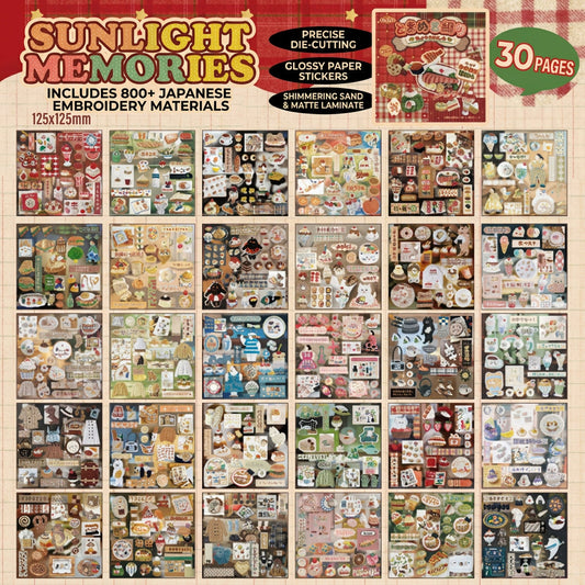 680+ Pcs Realistic Faux Embroidery Effect Sticker Book