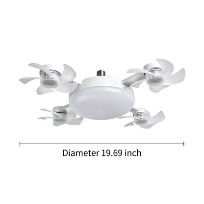 2026 E27 2-in-1 Fan Light | Silent Remote LED Cooling Combo