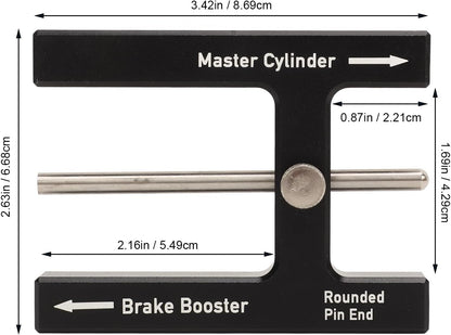 Premium Aluminium Brake Booster Push Rod Adjustment Tool with Length Gauge