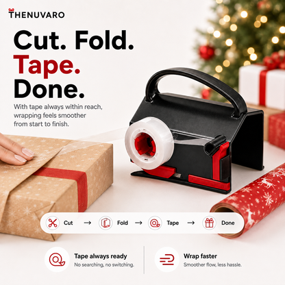2-in-1 Wrapping Cutter & Tape Dispenser