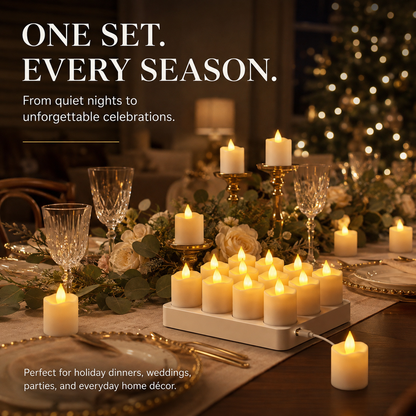 Rechargeable Flameless LED Candles with Remote & Timer Cozy Flickering Glow for Home & Holiday Decor