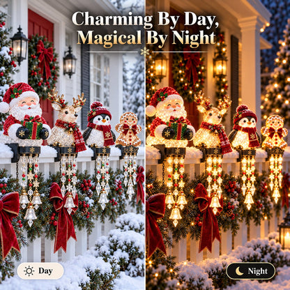 Christmas Porch Railing Lights 4 Festive Character Designs
