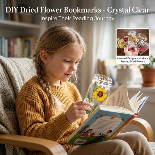 20pcs Transparent Dried Flower Bookmarks-DIY Gifts Bookmarks