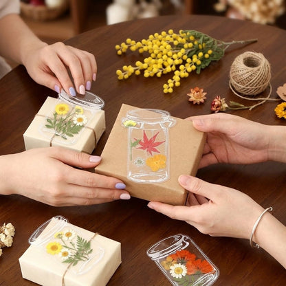 20pcs Transparent Dried Flower Bookmarks-DIY Gifts Bookmarks