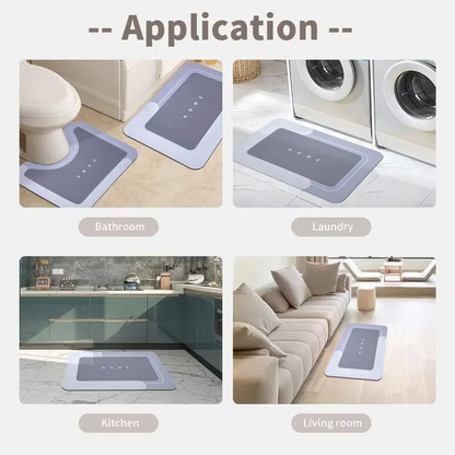 3-Piece Anti-Slip Bathroom Mat Set Quick-Dry U-Shaped Toilet & Floor Mats