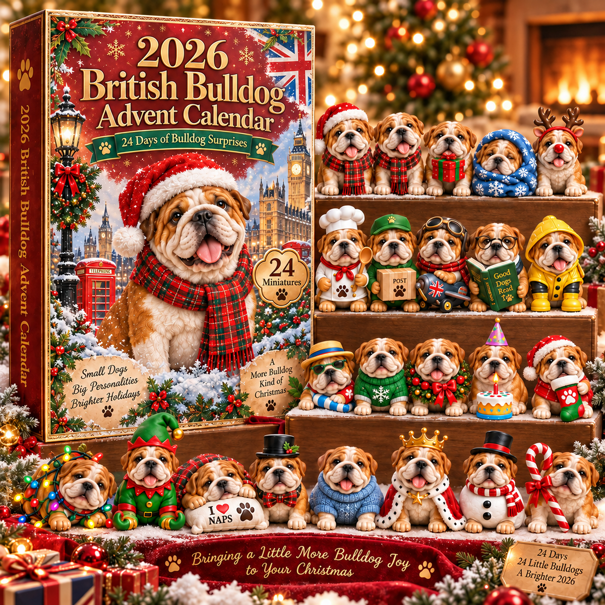 2026 Bulldog Trouble Advent Calendar 24 Days of Bulldog Mischief
