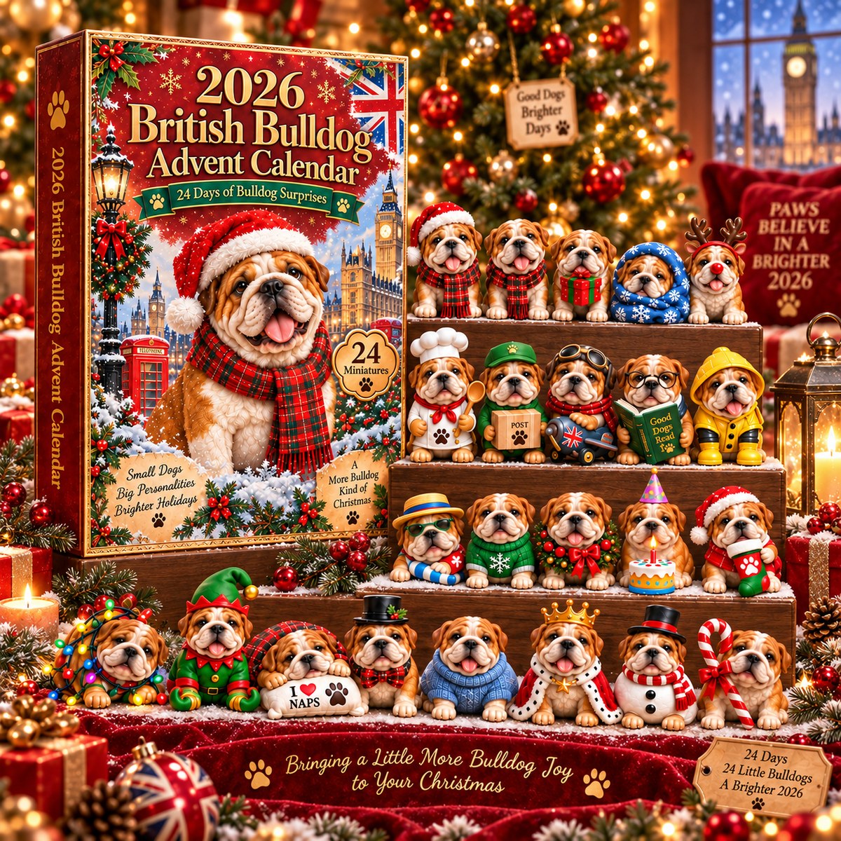 2026 Bulldog Trouble Advent Calendar 24 Days of Bulldog Mischief