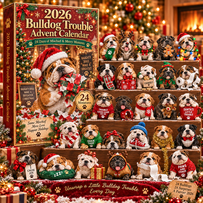 2026 Bulldog Trouble Advent Calendar 24 Days of Bulldog Mischief