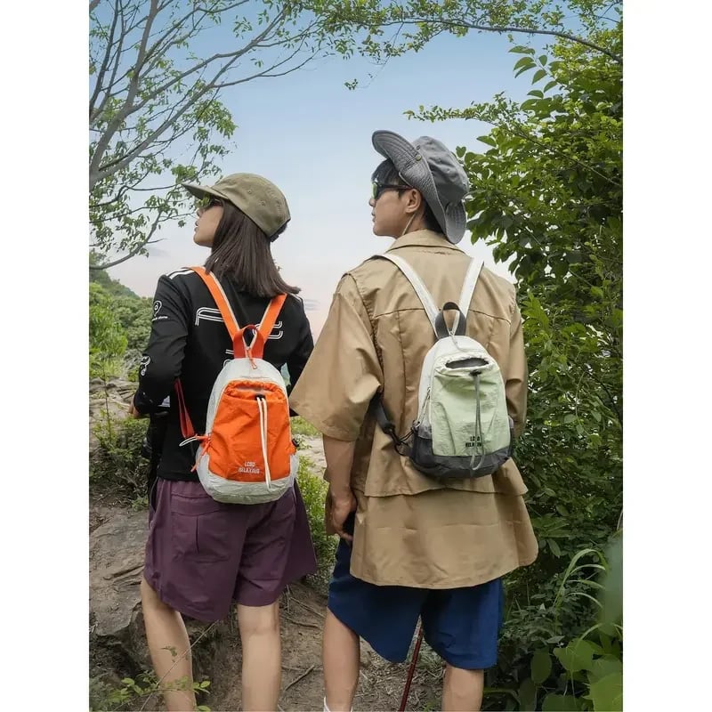 Unisex Lightweight Color Block Nylon Mini Backpack Compact & Water-Resistant Daypack for Every Adventure!