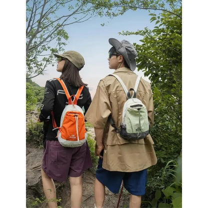 Unisex Lightweight Color Block Nylon Mini Backpack Compact & Water-Resistant Daypack for Every Adventure!