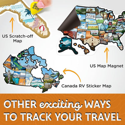 RV State Sticker Travel Map Track Your American Adventures with Style!